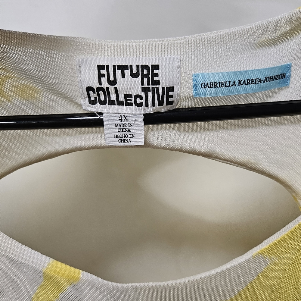 Plus size Yellow and White summer dress .